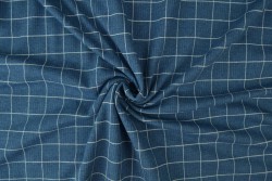 Cotton jersey checks 2cm 01-01 blue