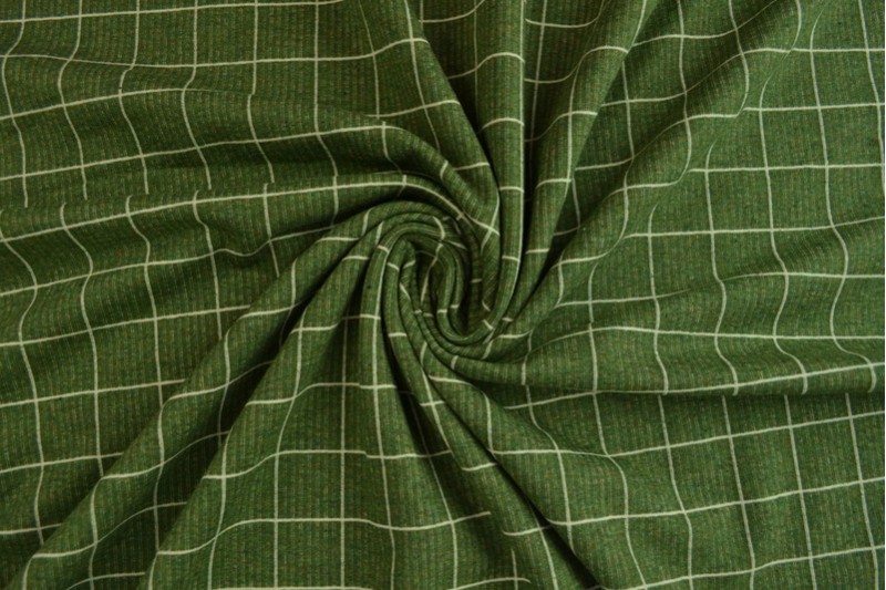 Cotton jersey checks 2cm 01-02 green