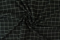 Cotton jersey checks 2cm 01-03 black