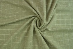 Cotton jersey checks 2cm 01-05 olive