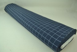 Cotton jersey checks 2cm 01-07 navy