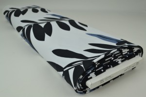 Lycra print 349-01 black / cream