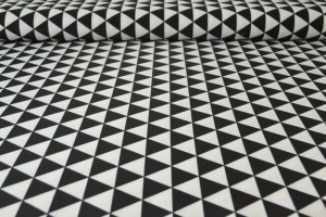 Lycra print 365-01 black / white