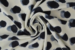 Lycra print 370-01 black / cream