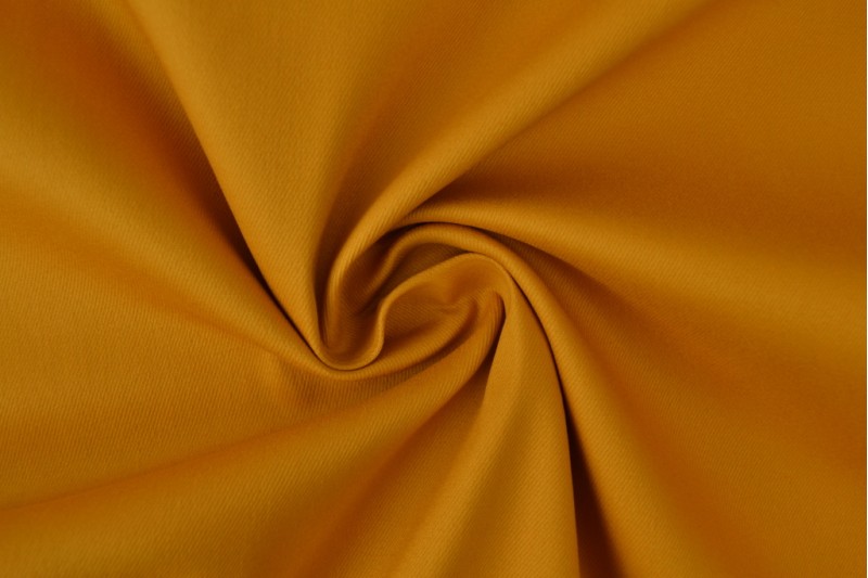 Cotton twill stretch 47 ochre yellow