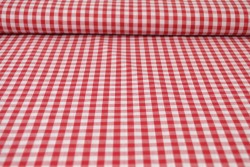 Cotton gingham checks 6.5 mm 160-01 red