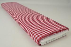 Cotton gingham checks 6.5 mm 160-01 red