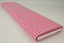 Cotton gingham checks 6.5 mm 160-02 dark pink
