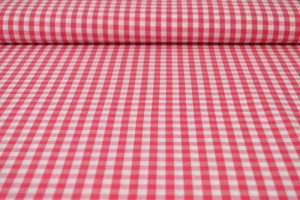 Cotton gingham checks 6.5 mm 160-02 dark pink