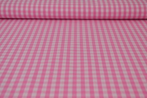Cotton gingham checks 6.5 mm 160-03 pink