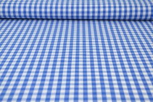 Cotton gingham checks 6.5 mm 160-07 blue