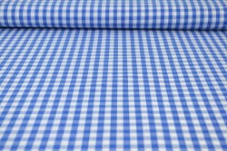 Cotton gingham checks 6.5 mm 160-07 blue