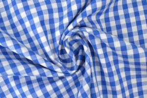 Cotton gingham checks 6.5 mm 160-07 blue