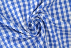 Cotton gingham checks 6.5 mm 160-07 blue