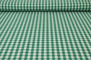 Cotton gingham checks 6.5 mm 160-09 dark green
