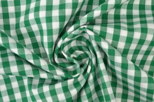Cotton gingham checks 6.5 mm 160-09 dark green
