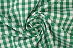 Cotton gingham checks 6.5 mm 160-09 dark green