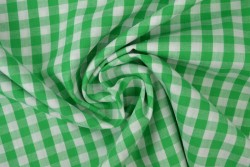 Cotton gingham checks 6.5 mm 160-10 green