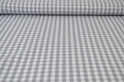 Cotton gingham checks 6.5 mm 160-11 grey