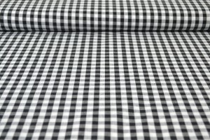 Cotton gingham checks 6.5 mm 160-13 black