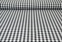 Cotton gingham checks 6.5 mm 160-13 black