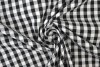 Cotton gingham checks 6.5 mm 160-13 black
