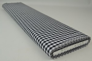 Cotton gingham checks 6.5 mm 160-13 black
