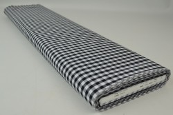 Cotton gingham checks 6.5 mm 160-13 black