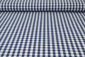 Cotton gingham checks 6.5 mm 160-14 navy