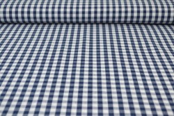 Cotton gingham checks 6.5 mm 160-14 navy