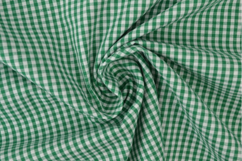 Cotton gingham checks 2.5 mm 162-09 dark green
