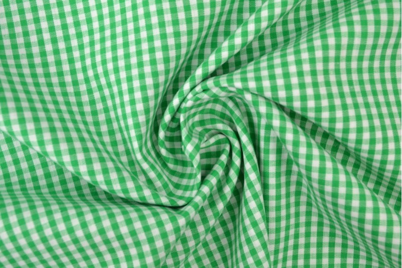 Cotton gingham checks 2.5 mm 162-10 green