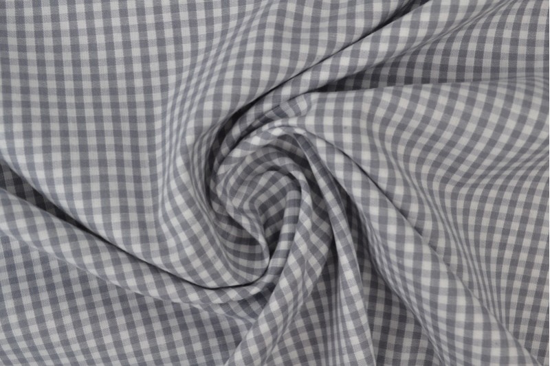 Cotton gingham checks 2.5 mm 162-11 grey