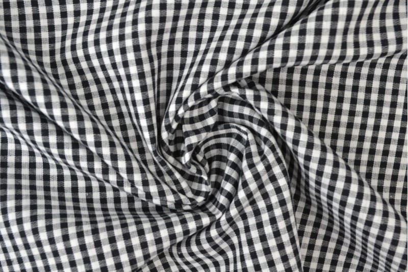 Cotton gingham checks 2.5 mm 162-13 black