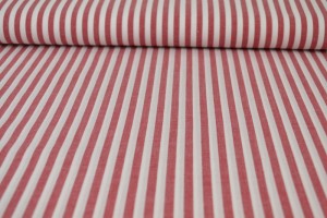 Cotton gingham stripes 6.5 mm 165-01 red