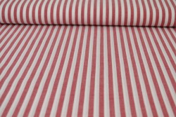 Cotton gingham stripes 6.5 mm 165-01 red