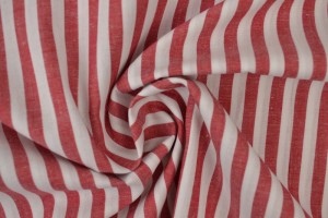 Cotton gingham stripes 6.5 mm 165-01 red