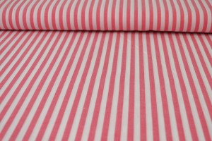 Cotton gingham stripes 6.5 mm 165-02 dark pink