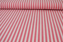 Cotton gingham stripes 6.5 mm 165-02 dark pink