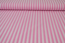 Cotton gingham stripes 6.5 mm 165-03 pink