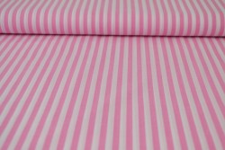 Cotton gingham stripes 6.5 mm 165-03 pink