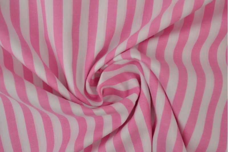 Cotton gingham stripes 6.5 mm 165-03 pink