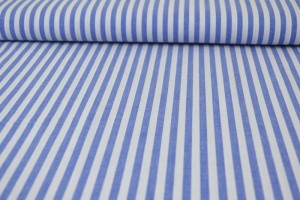 Cotton gingham stripes 6.5 mm 165-07 blue