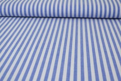 Cotton gingham stripes 6.5 mm 165-07 blue