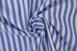 Cotton gingham stripes 6.5 mm 165-07 blue