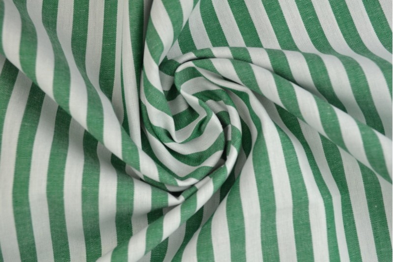 Cotton gingham stripes 6.5 mm 165-09 dark green