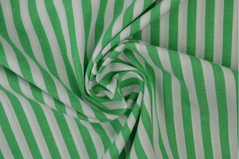 Cotton gingham stripes 6.5 mm 165-10 green