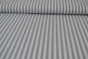 Cotton gingham stripes 6.5 mm 165-11 grey