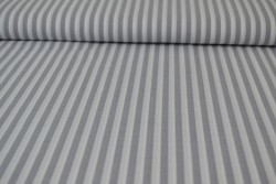 Cotton gingham stripes 6.5 mm 165-11 grey