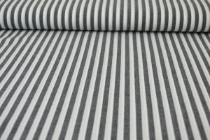 Cotton gingham stripes 6.5 mm 165-13 black